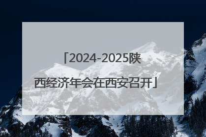 2024-2025陕西经济年会在西安召开