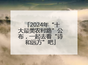 2024年“十大最美农村路”公布，一起去看“诗和远方”吧