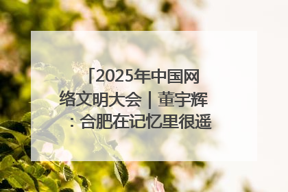 2025年中国网络文明大会｜董宇辉：合肥在记忆里很遥远也很亲切