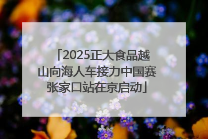 2025正大食品越山向海人车接力中国赛张家口站在京启动