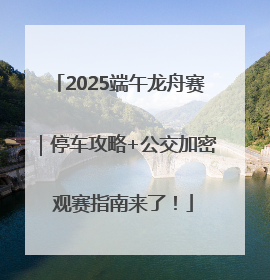 2025端午龙舟赛｜停车攻略+公交加密 观赛指南来了！